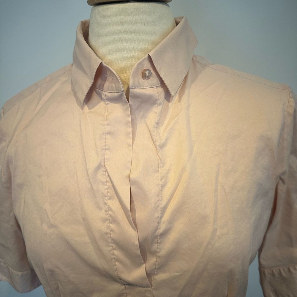 Hugo Boss Women's Light Pink Collar Bouse Size 8 - Picture 2 of 10